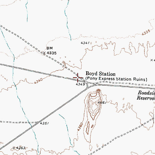 Topographic Map of Boyd Station, UT