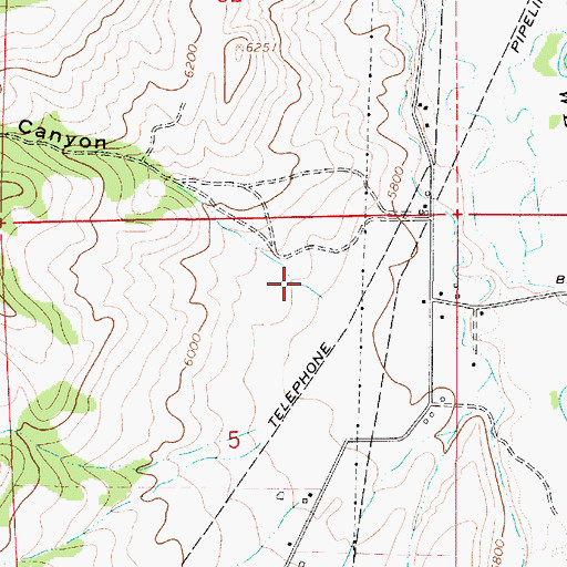 Topographic Map of Bradbury Canyon, UT