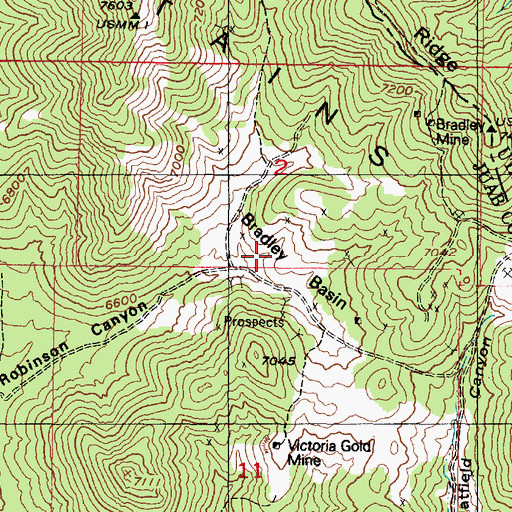 Topographic Map of Bradley Basin, UT
