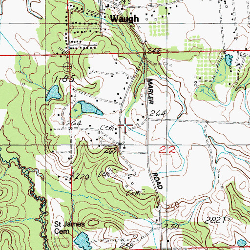 Topographic Map of Harris School, AL