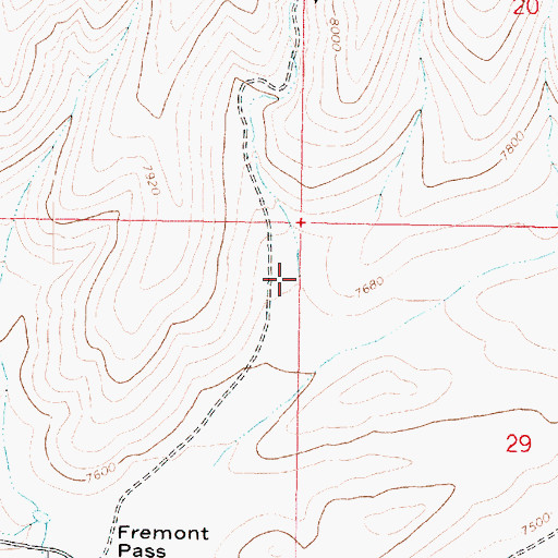 Topographic Map of Brady Creek, UT