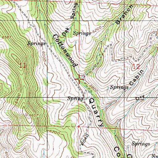 Topographic Map of Branch Canyon, UT