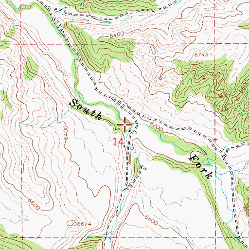 Topographic Map of Branch Creek, UT