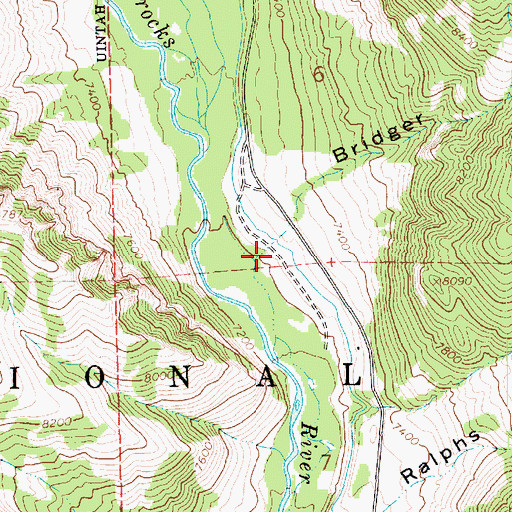 Topographic Map of Bridger Canyon, UT