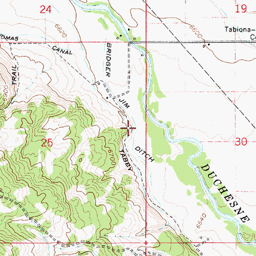Topographic Map of Bridger Ditch, UT