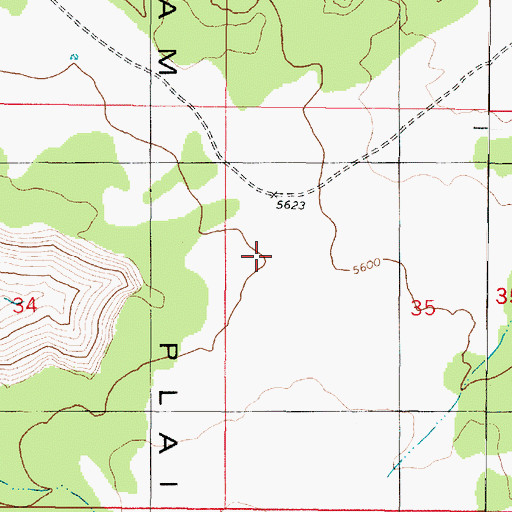 Topographic Map of Brigham Plains, UT