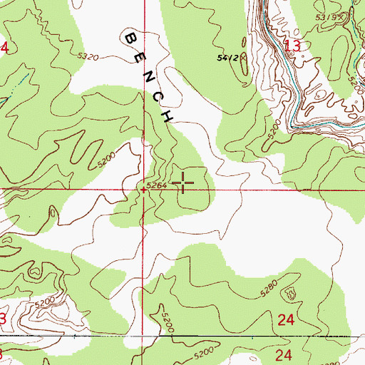 Topographic Map of Brigham Tea Bench, UT