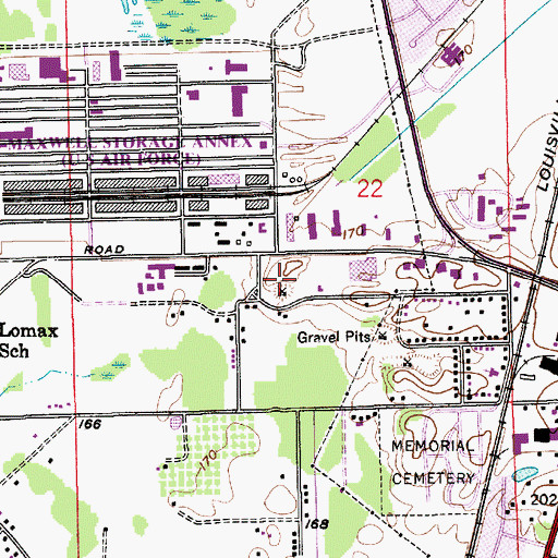 Topographic Map of Hayneville Road Elementary School, AL