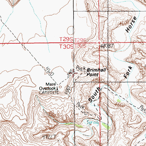 Topographic Map of Brimhall Point, UT