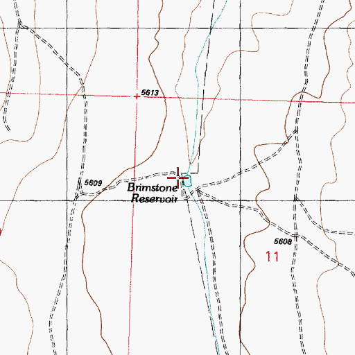 Topographic Map of Brimstone Reservoir, UT