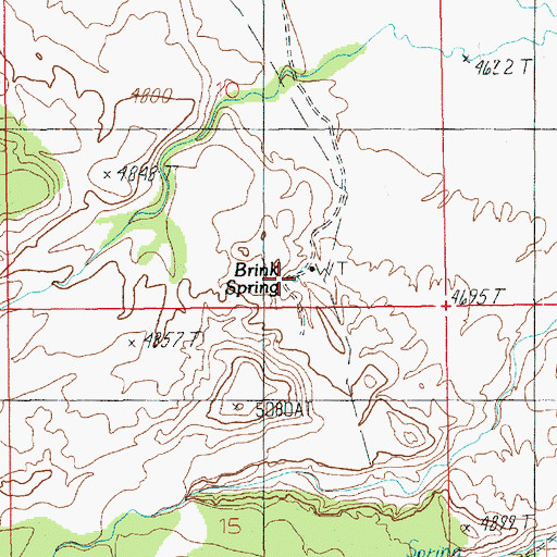 Topographic Map of Brink Spring, UT