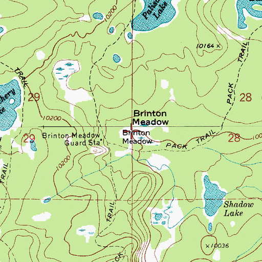 Topographic Map of Brinton Meadow, UT