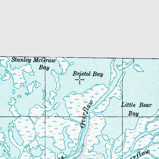 Topographic Map of Bristol Bay, UT