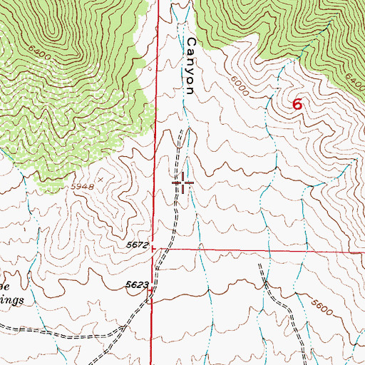 Topographic Map of Broad Canyon, UT