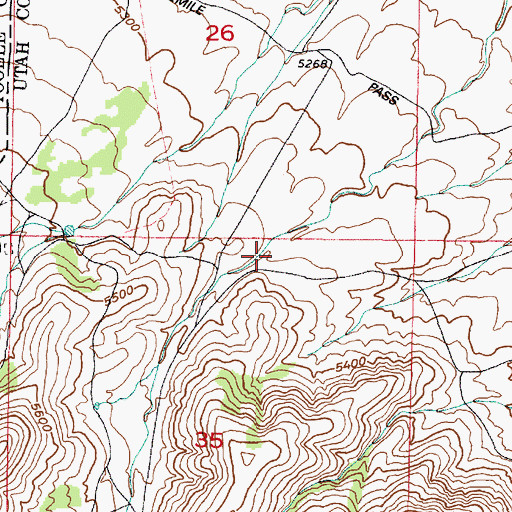 Topographic Map of Broad Canyon, UT
