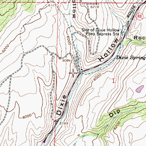 Topographic Map of Broad Hollow, UT