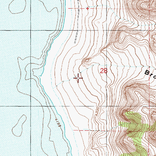 Topographic Map of Broadmouth Canyon, UT