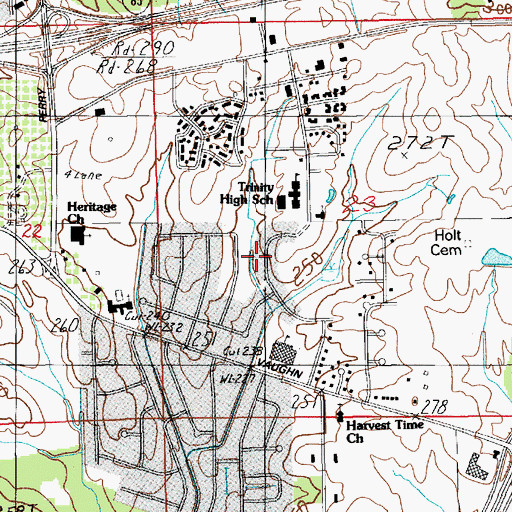 Topographic Map of Heatherton Heights, AL
