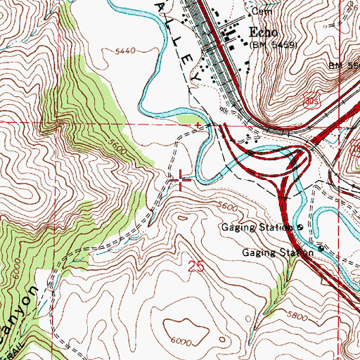 Topographic Map of Bromleys Canyon, UT