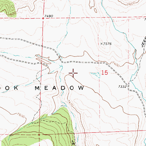 Topographic Map of Brook Meadow, UT