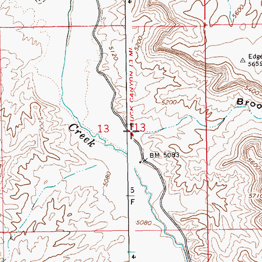Topographic Map of Broome Canyon, UT
