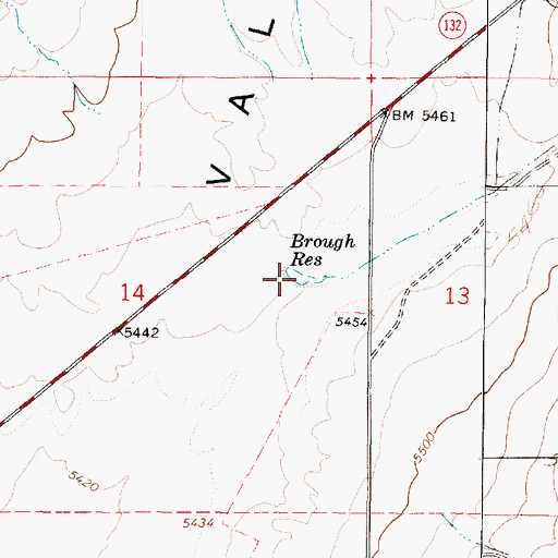 Topographic Map of Brough Reservoir, UT