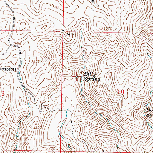 Topographic Map of Billy Spring, AZ