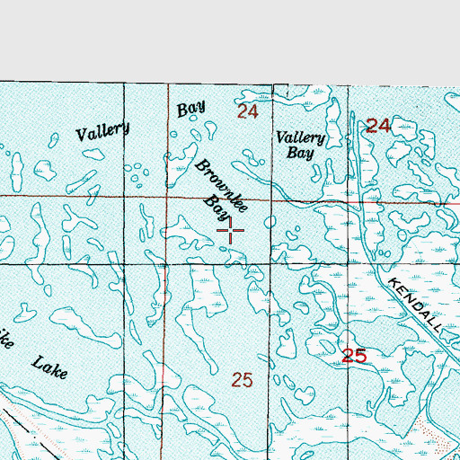 Topographic Map of Brownlee Bay, UT