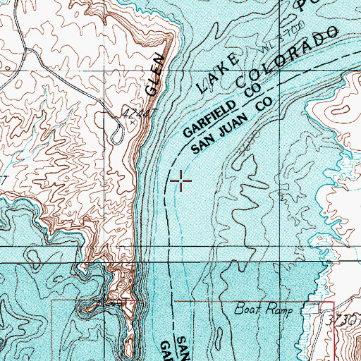 Topographic Map of Browns Bottom (historical), UT