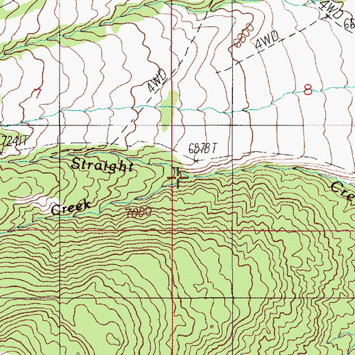 Topographic Map of Browns Creek, UT