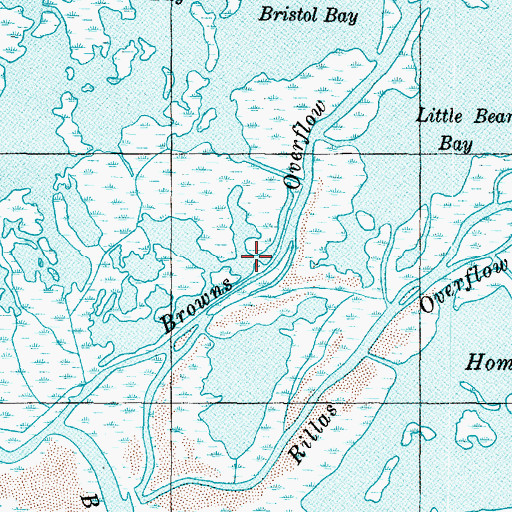 Topographic Map of Browns Overflow, UT