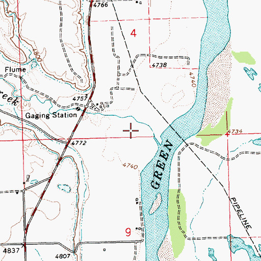 Topographic Map of Brush Creek, UT