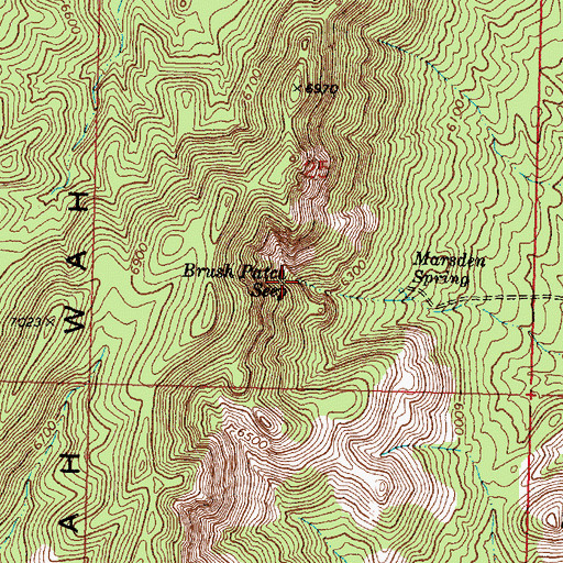 Topographic Map of Brush Patch Seep, UT