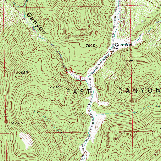 Topographic Map of Brusher Canyon, UT