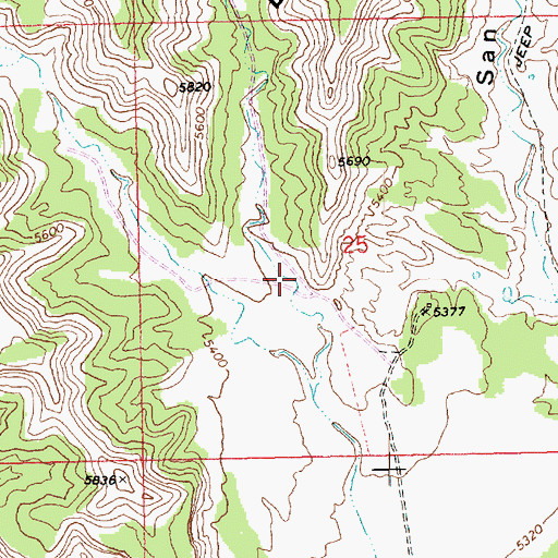 Topographic Map of Bryson Canyon, UT