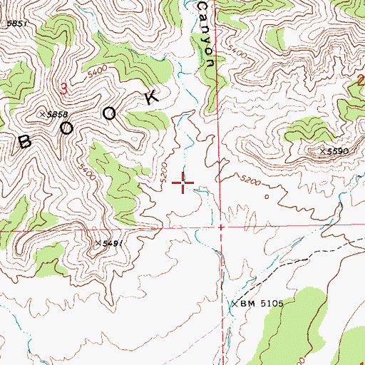 Topographic Map of Buck Canyon, UT