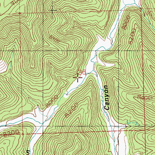 Topographic Map of Buck Canyon, UT