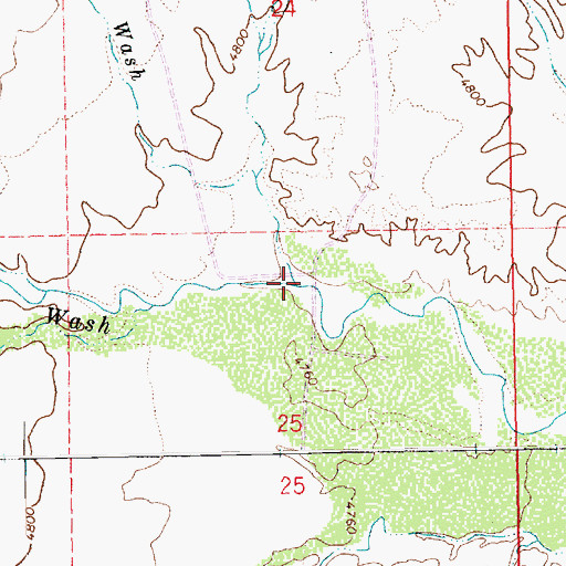 Topographic Map of Buck Canyon Wash, UT