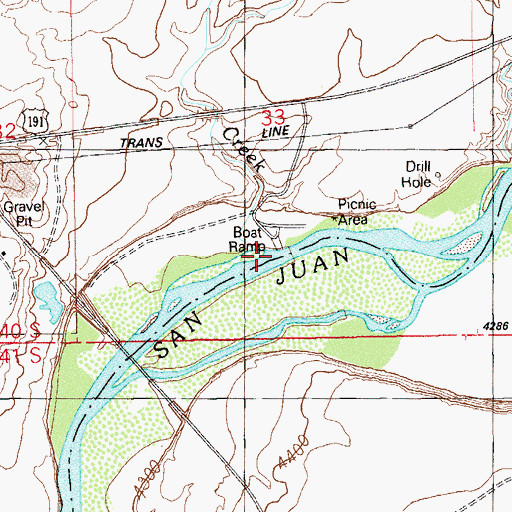Topographic Map of Buck Creek, UT