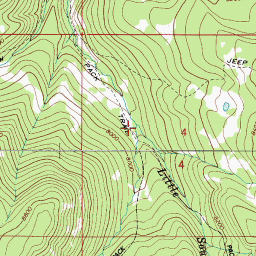 Topographic Map of Buck Hollow, UT