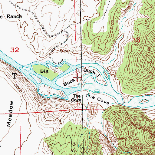 Topographic Map of Buck Island, UT