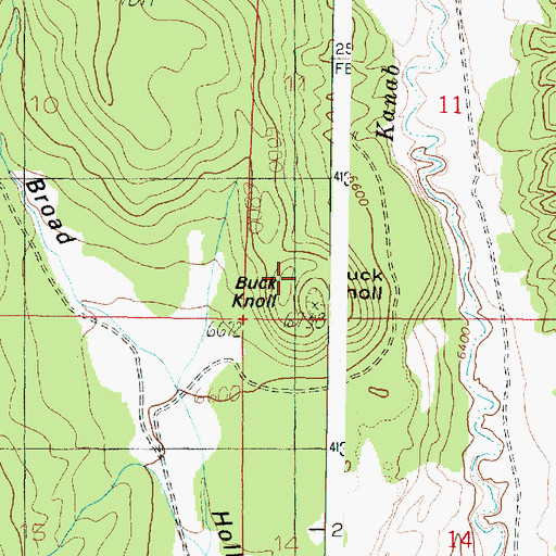 Topographic Map of Buck Knoll, UT