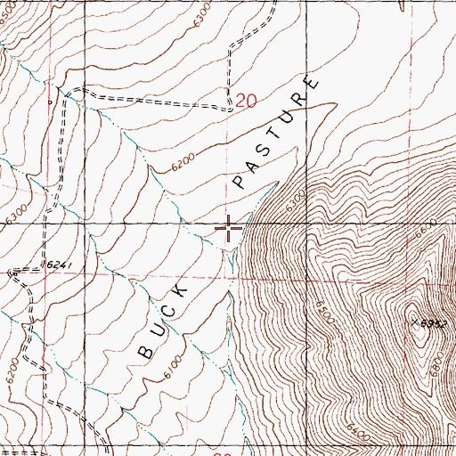 Topographic Map of Buck Pasture, UT