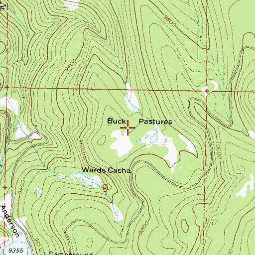 Topographic Map of Buck Pastures, UT