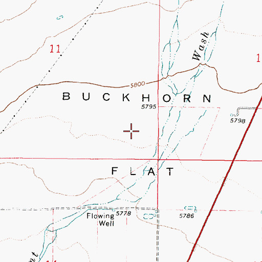 Topographic Map of Buckhorn Flat, UT