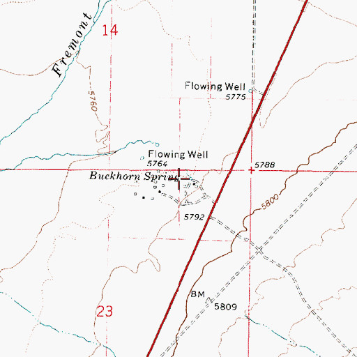Topographic Map of Buckhorn Spring, UT