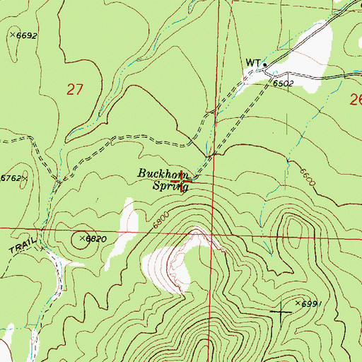 Topographic Map of Buckhorn Spring, UT