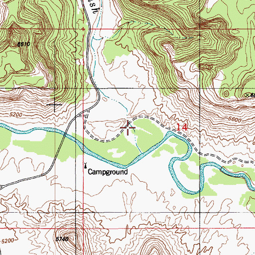 Topographic Map of Buckhorn Wash, UT
