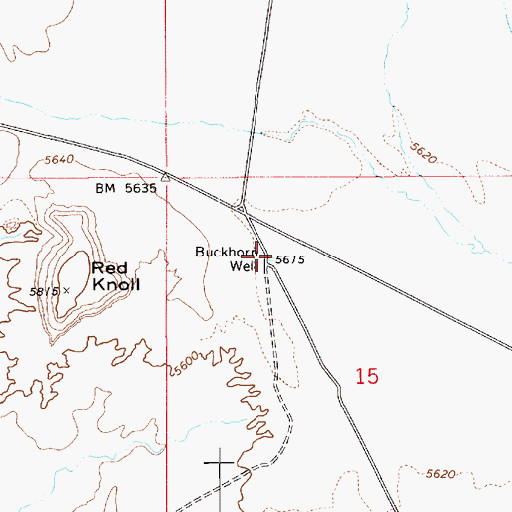 Topographic Map of Buckhorn Well, UT