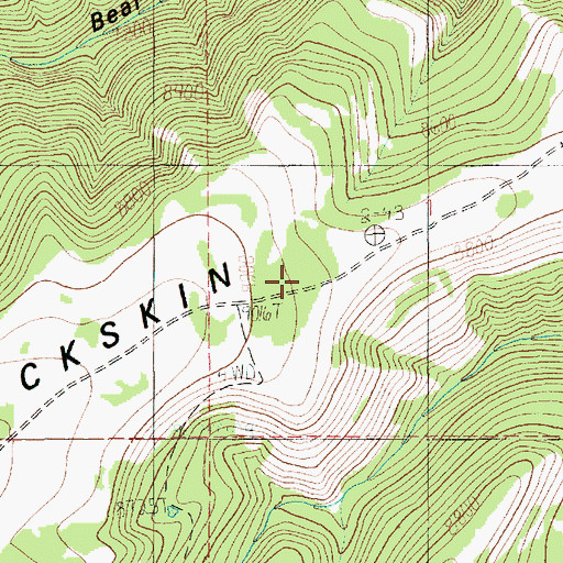 Topographic Map of Buckskin Ridge, UT